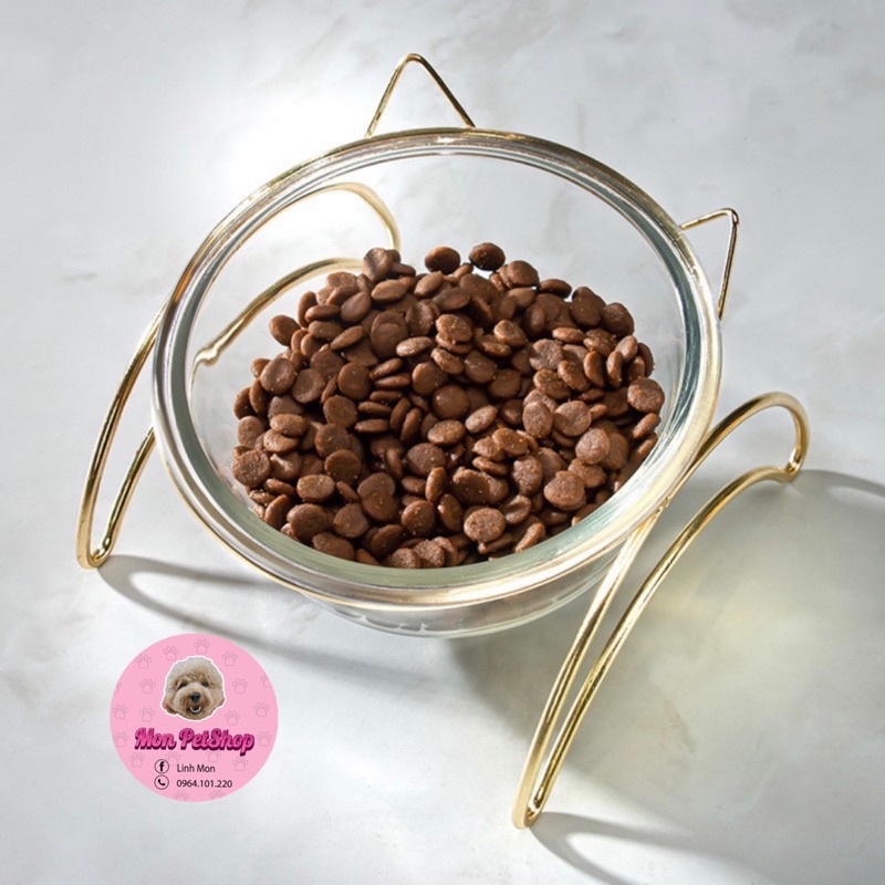[Hot] Bát ăn chống gù thuỷ tinh cao cấp cho thú cưng