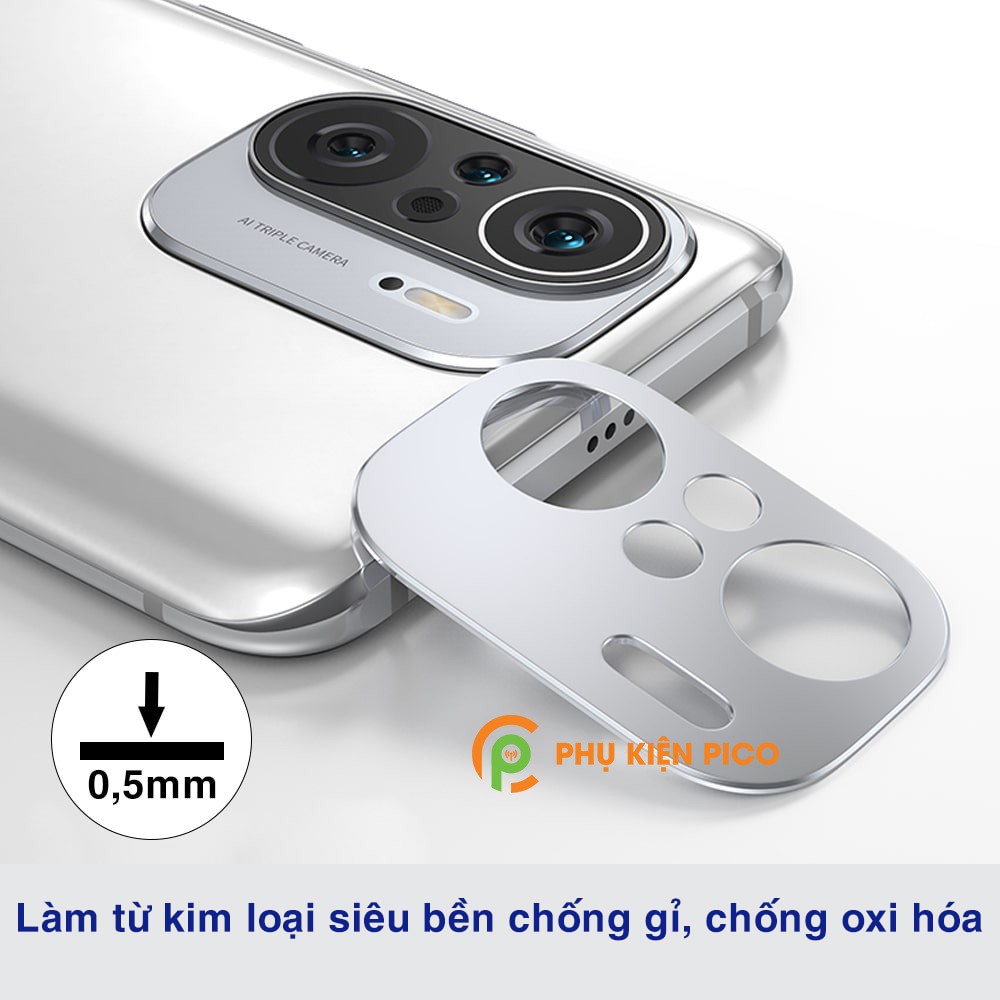 Dán camera Poco F3 khung kim loại bảo vệ an toàn camera sau - Ốp viền camera Xiaomi Poco F3
