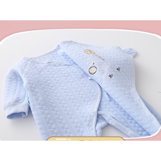 Body trần bông yutaka Bodysuit không viền đường may cho bé trai bé gái mặc thu đông Hàng Quảng Châu cao cấp