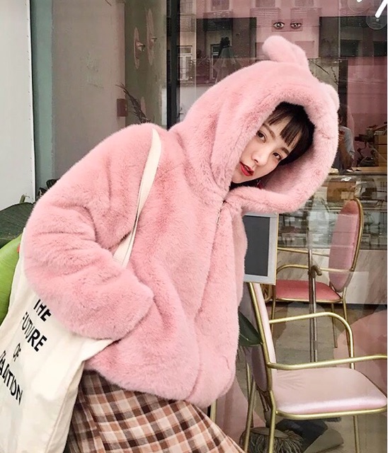 Áo lông tai thỏ cao cấp