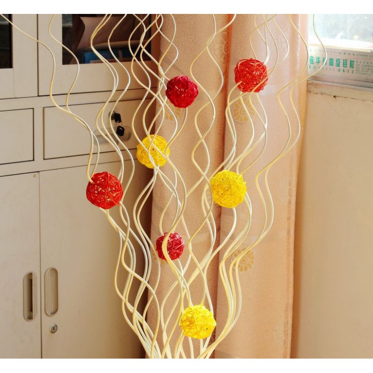 Quả cầu mây size 5cm trang trí màu đỏ