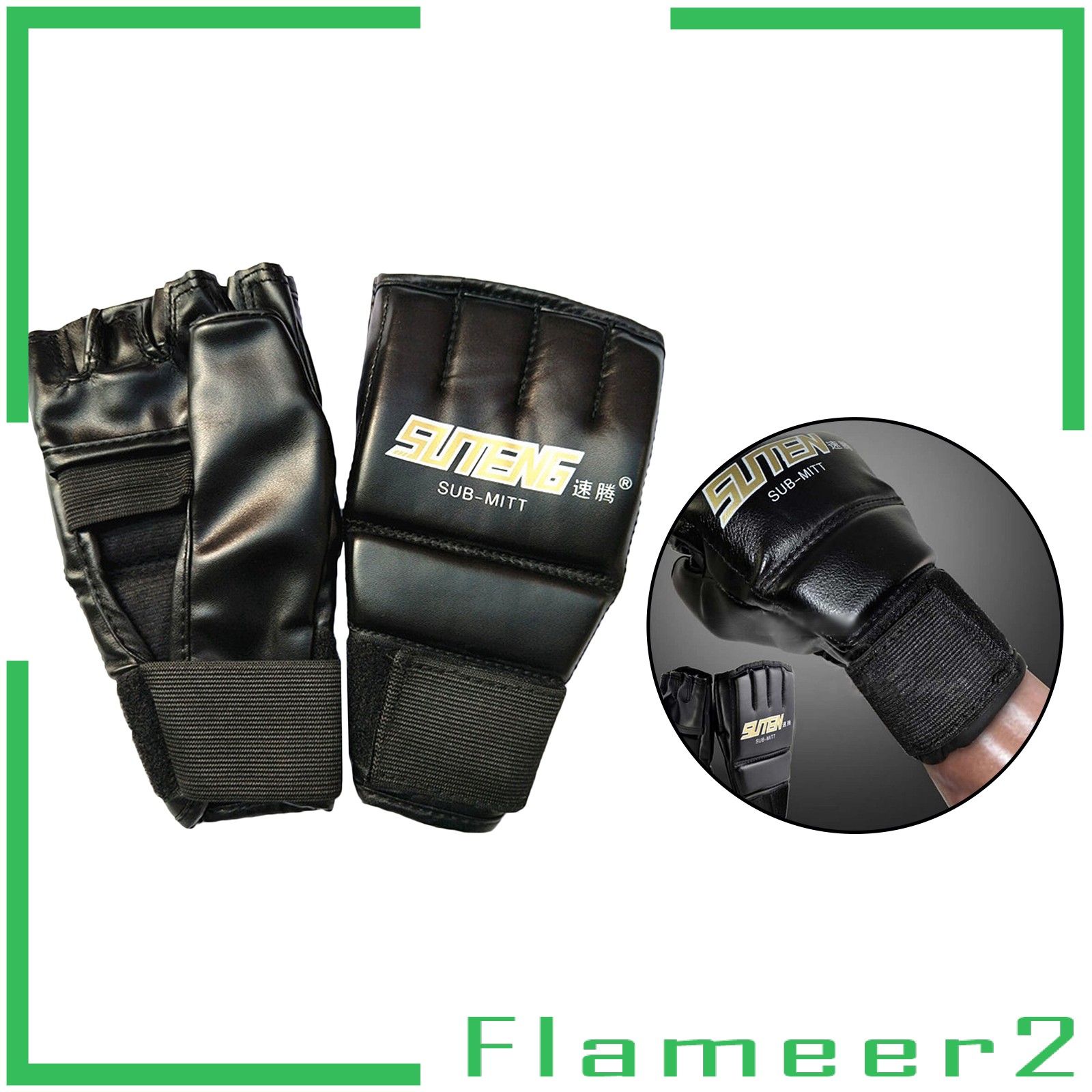 Găng Tay Boxing Hở Ngón Flameer2