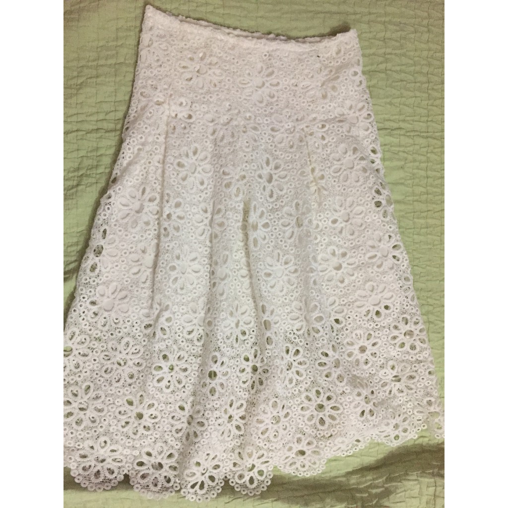Set váy ren trắng cao cấp