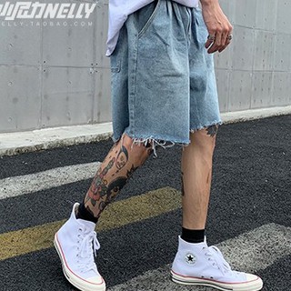 (Q114) quần short jean unisex tua gối basic (ảnh thật cuối