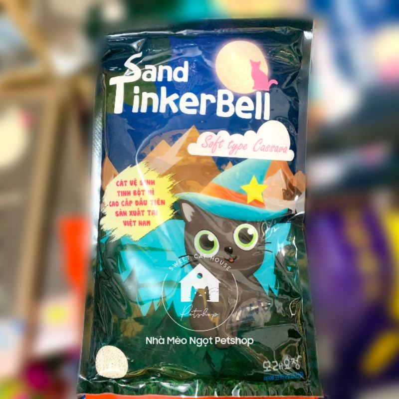 Cát hữu cơ TinkerBell tinh bột mì- Vón siêu nhanh, không bụi, cát vệ sinh cho mèo