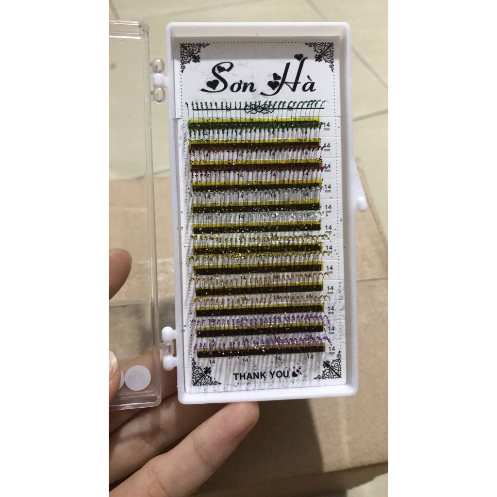 Mi kim tuyến lấp lánh nhiều màu, Sơn Hà eyelash chuyên sỉ lẻ dụng cụ mi