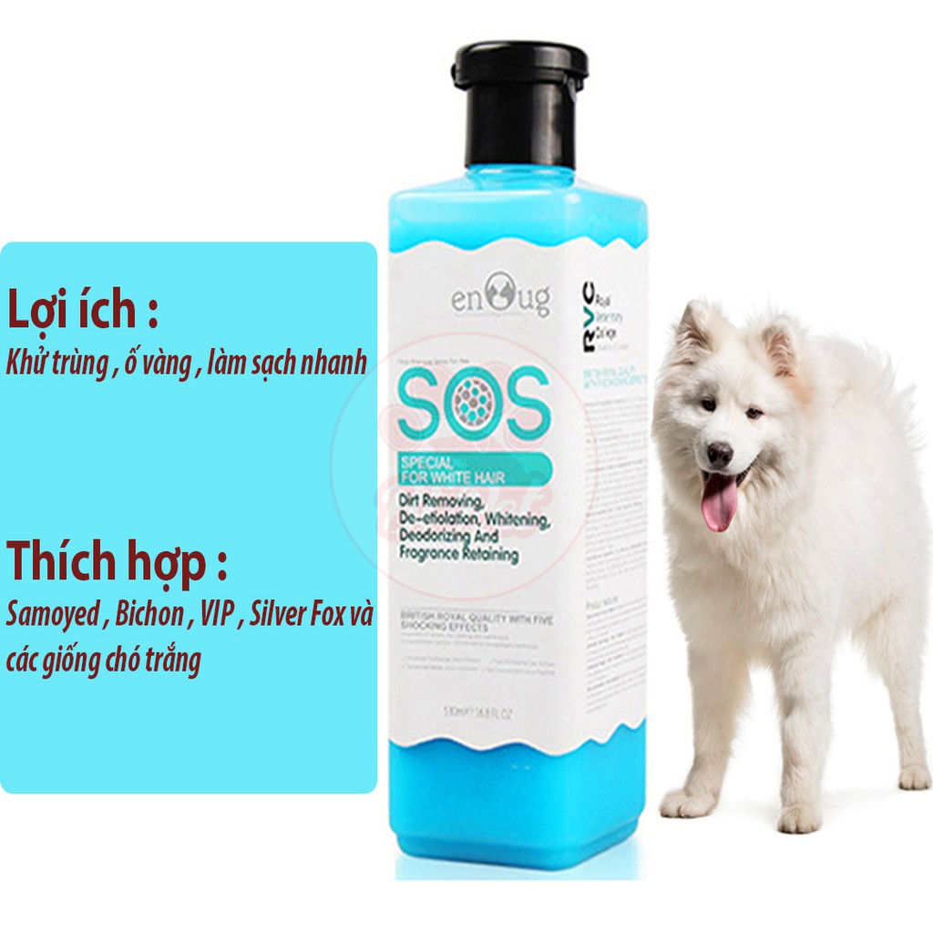 Sữa tắm cho chó - Sữa tắm SOS , Chăm sóc lông cho chó mèo,lưu hương lâu ( 530 ML )