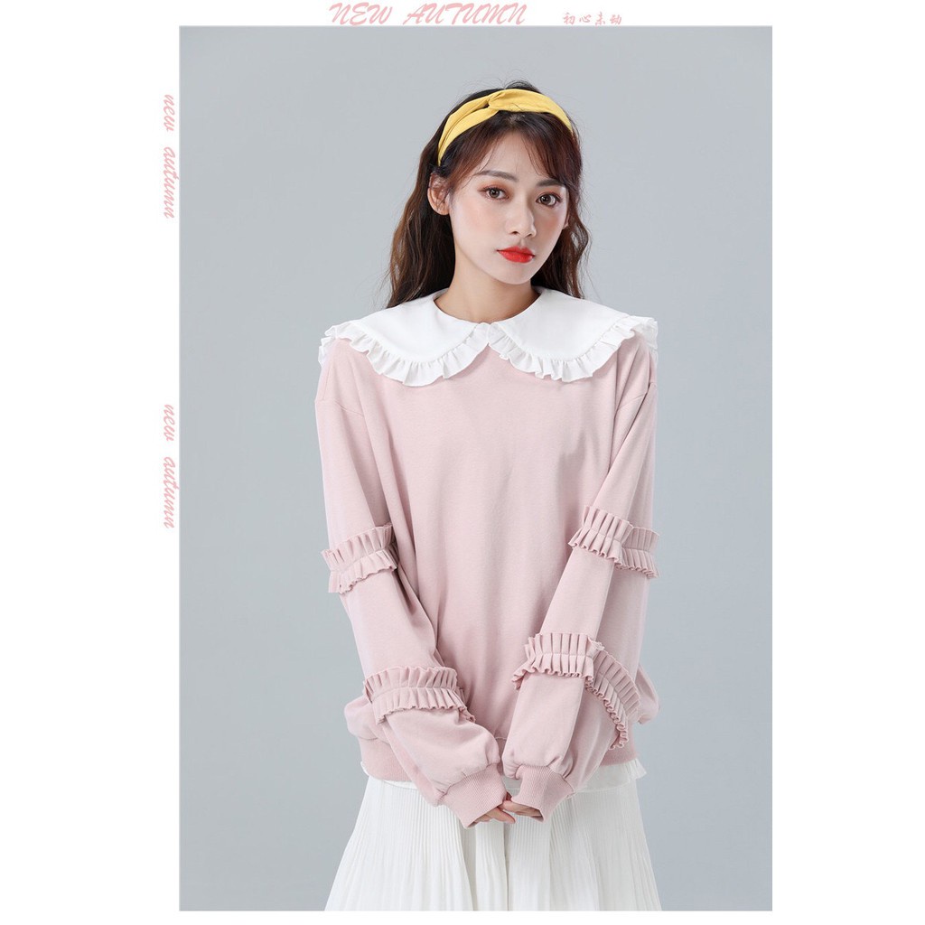 Cổ áo sơ mi giả tháo rời cho nữ chất ren xinh xắn, tiện lợi phối cùng áo đầm không cổ, thời trang thu đông - AOTH