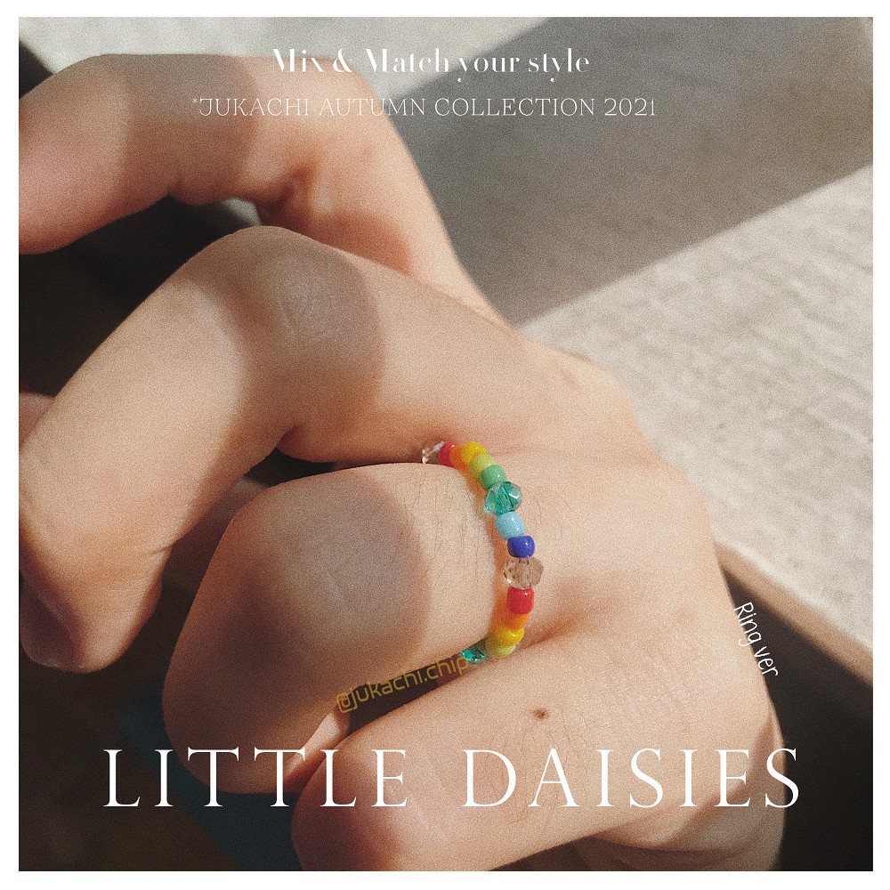Nhẫn cườm hoa handmade - Little Daisies Ring ver