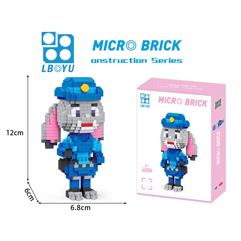 Lepaiyu Bộ Đồ Chơi Lắp Ráp Mô Hình Hoạt Hình Thỏ Cáo Thu Nhỏ Cho Trẻ Em