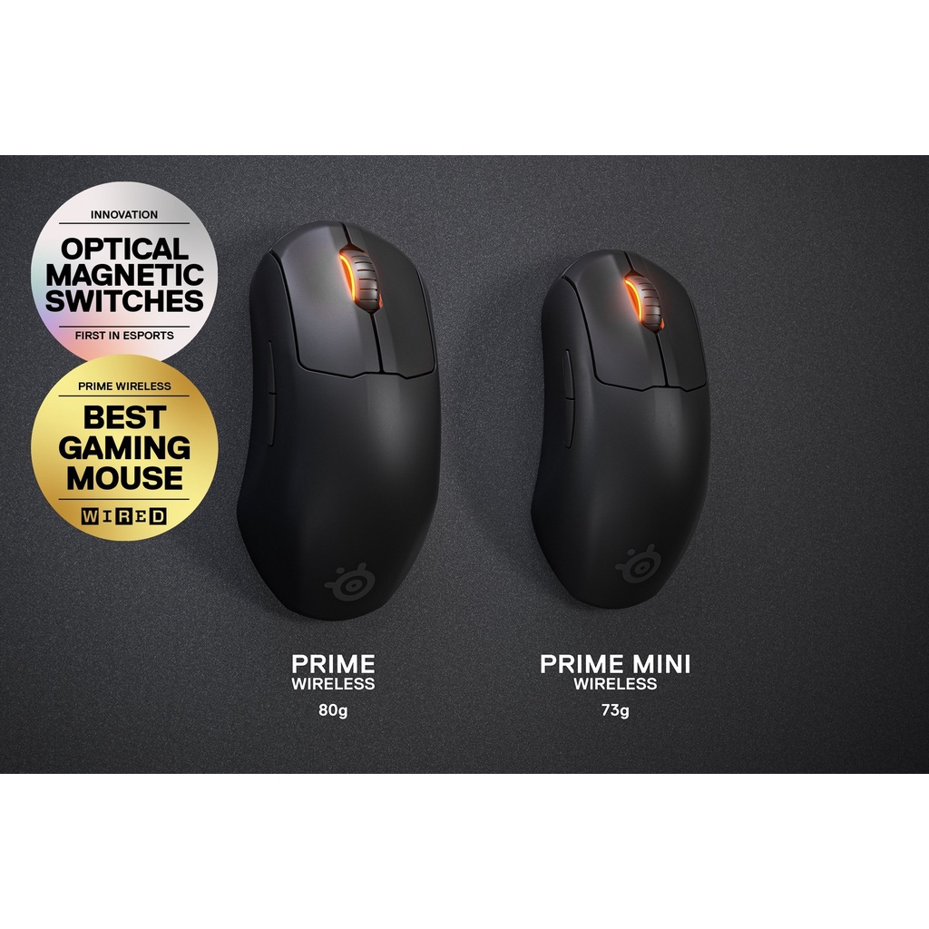 Chuột không dây Steelseries Prime Mini Wireless + Tặng Kê Tay Công Thái Học