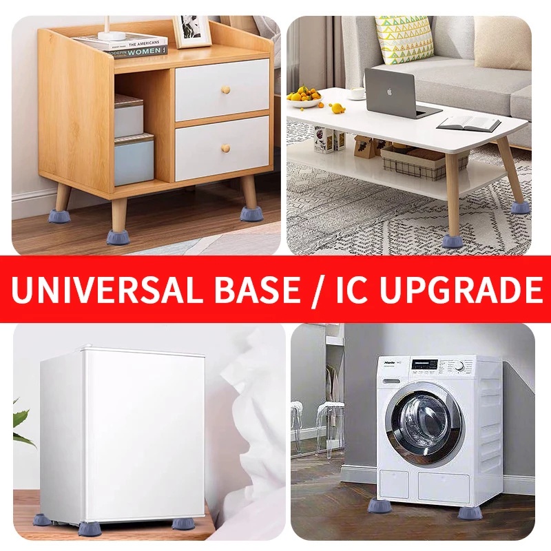 Bộ 4 Miếng Đệm Cao Su Cố Định Chân Máy Giặt / Tủ Lạnh Chống Sốc / Chống Trượt