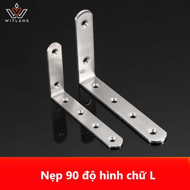 Ke chữ L inox 201 size lớn 15cm. Giá Đỡ Cố Định Góc Hình Chữ L Bằng Thép Không Gỉ. Full ốc vít