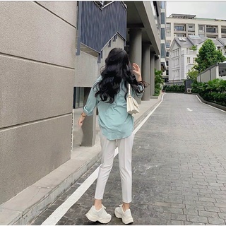 Áo Sơ Mi Tay Dài Form Rộng Basic