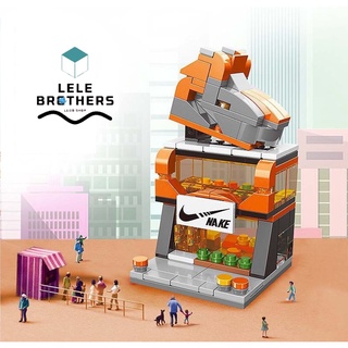 Đồ chơi lắp ráp mô hình cửa hàng giày NAKE mini - Đồ chơi xếp hình ghép hình 3d cho bé