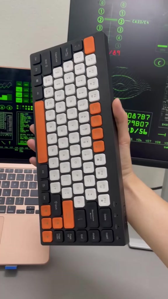 Combo bàn phím chuột không dây mini SIDOTECH KM02 82 keys nhỏ gọn màu sắc trắng đen xanh cho máy tính laptop văn phòng | BigBuy360 - bigbuy360.vn