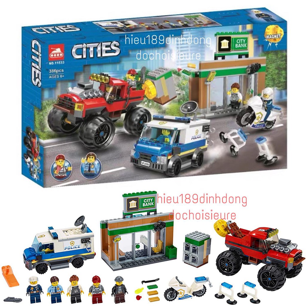 Lắp ráp xếp hình xe cảnh sát địa hình Road Car 60245 11533