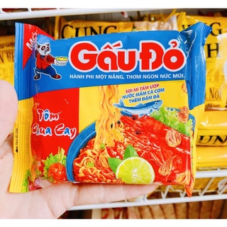 MÌ GẤU ĐỎ SỢI PHỞ, TÔM CHUA CAY 63G [ COMBO ]