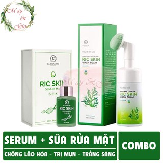 Ric Skin Combo Serum + Sữa rửa mặt Ric Skin Wash Foam
