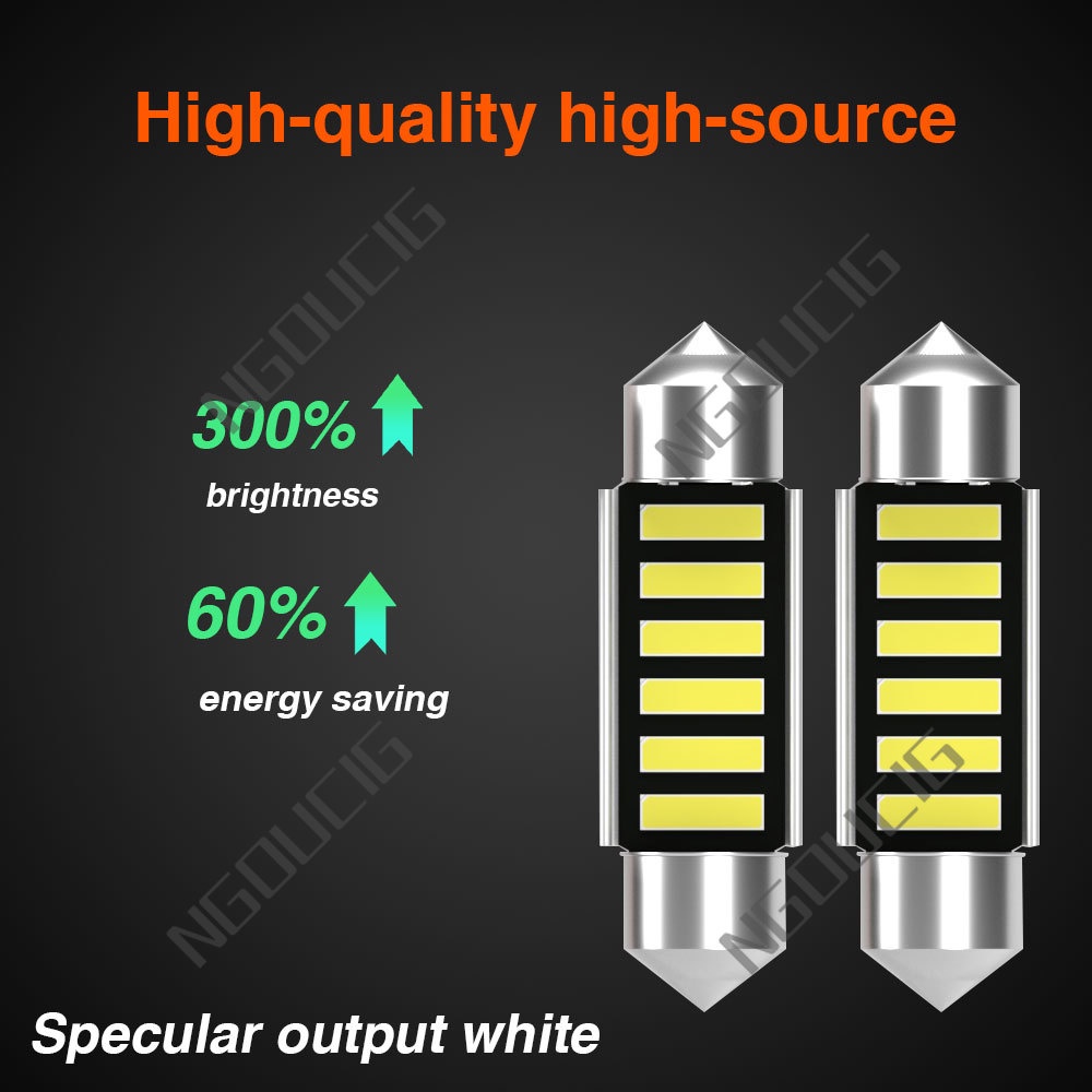 Đèn LED Chiếu Sáng Biển Số Xe Hơi 31mm 36mm 39mm 41mm C3W C5W C10W DC12V