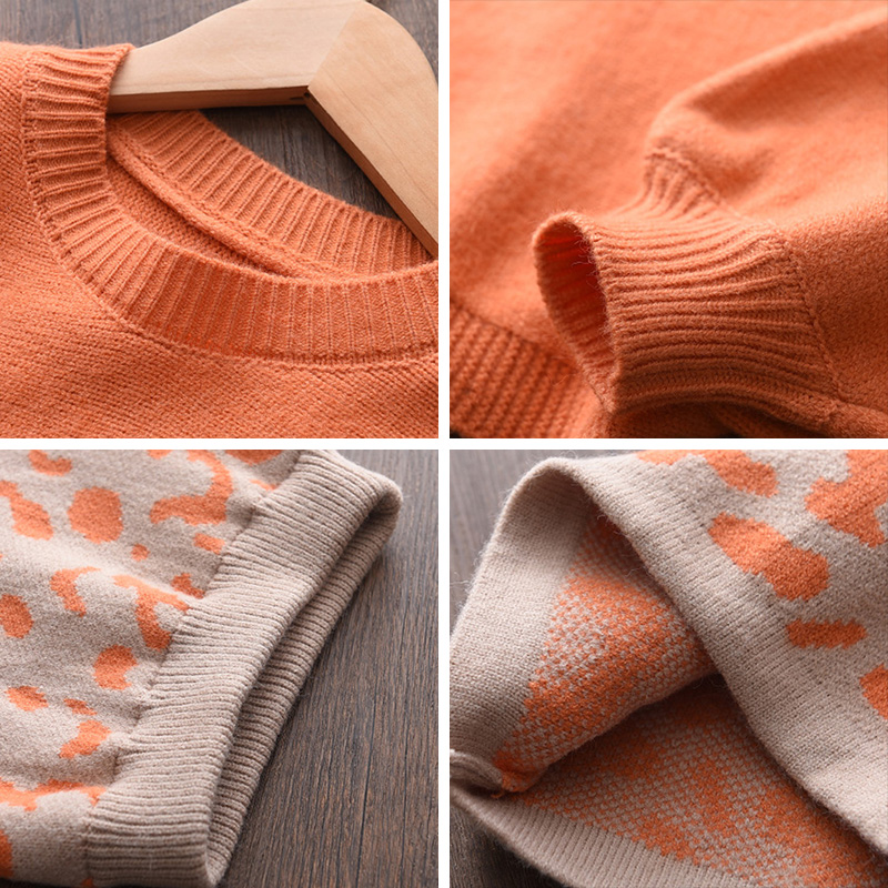 Bộ áo sweater dệt kim và chân váy BEAR LEADER AH4040 thời trang xuân thu 2022 dành cho bé gái