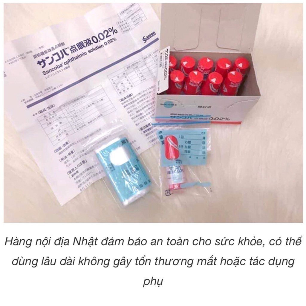 Dung Dịch Nhỏ Mắt Sancoba Nhật Bản lọ 5ml – Giảm Mỏi Mắt Tăng Cường Thị Lực .