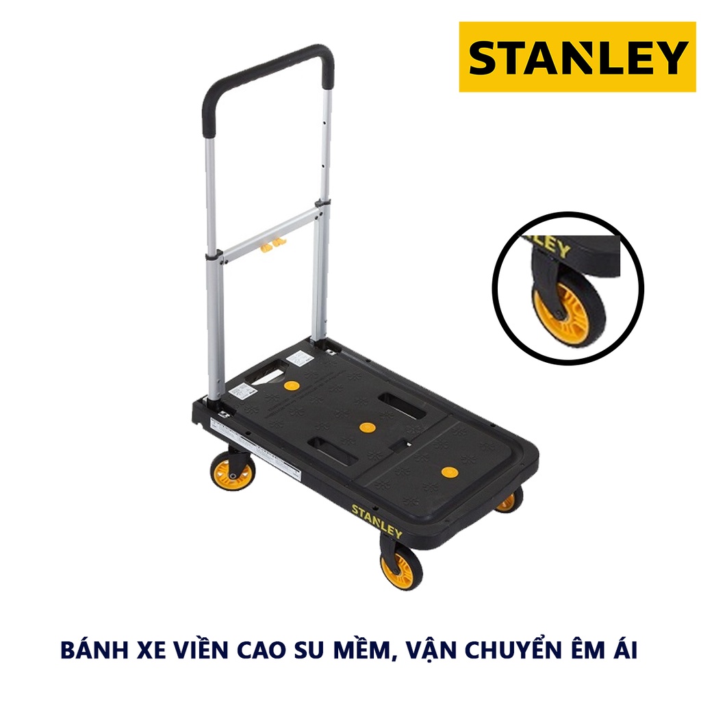 Xe đẩy hàng 4 bánh Stanley SXWTD-PC517 khi xếp gọn 68x41x8 cm tải trọng 120kg - chính hãng - xsafe