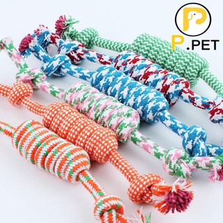 Dây thừng bện vải - đồ chơi huấn luyện phản xạ cho chó mèo - P.Petshop