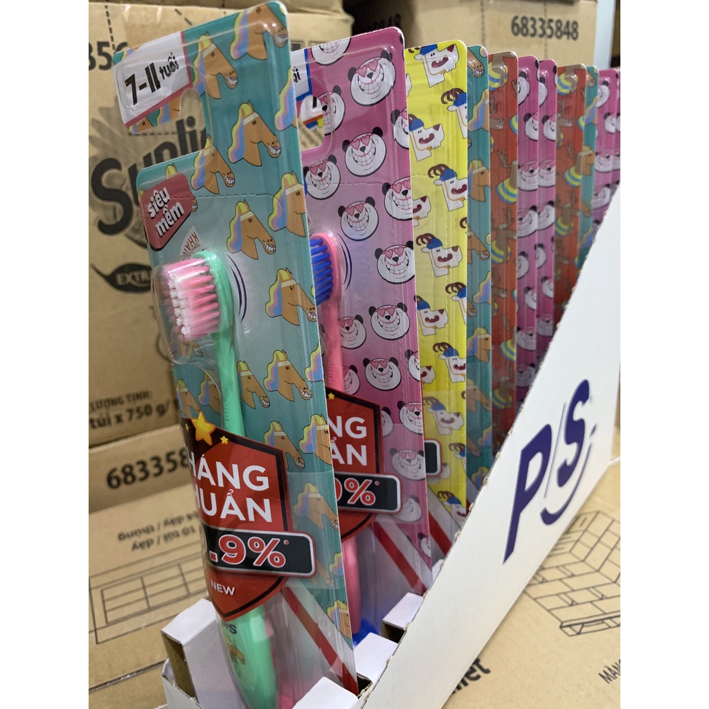 Bàn chải đánh răng PS Superkid siêu mềm cho bé từ 7-11 tuổi lẻ 1 cái