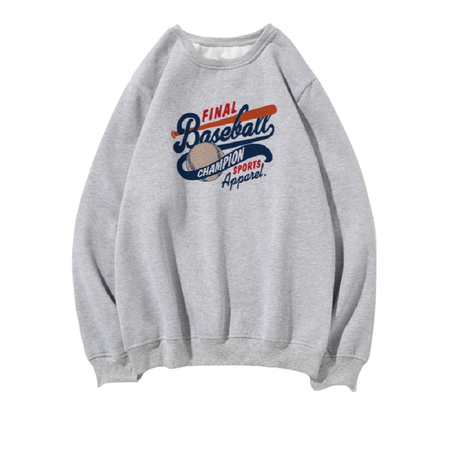 Áo Sweater nam nữ tay dài in hình Baseball, áo thun Sweater form rộng Unisex vải Cotton dày dặn mềm mại JTeeMan - ST01
