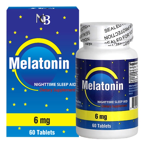 Melatonin 6mg - Hỗ trợ cải thiện tình trạng khó ngủ, mất ngủ kéo dài, giúp hỗ trợ tạo giấc ngủ sâu ( Lọ 60 viên)