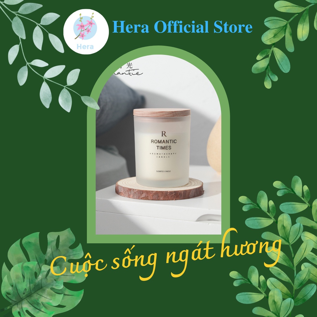 Nến Thơm Candle Cup Thiên Nhiên Set Nến Thơm Phòng Tinh Dầu Không Khói Khử Mùi Romantic Times NEN19