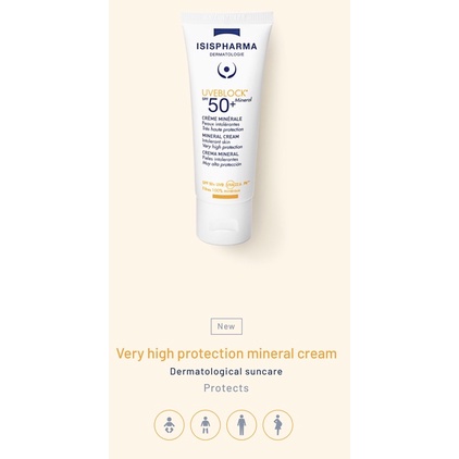 Chống nắng cho da thường ISIS PHARMA UVEBLOCK SPF50+ MINERAL