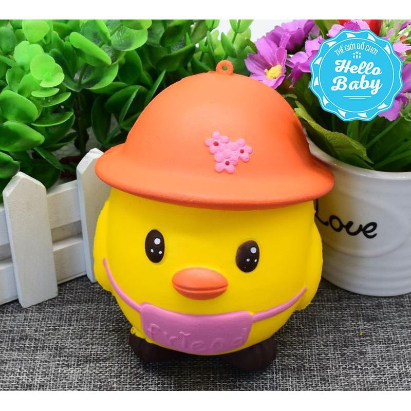 Bán Squishy - Gà Con Đội nón (12x10x9cm) mã SPRR7122 Siêu rẻ