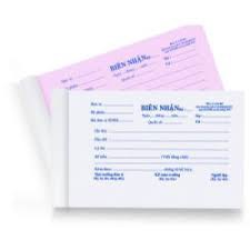 Biên nhận 2 liên