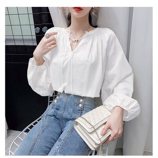 ❣️FREESHIP❣️ÁO NƠ CỔ TAY PHỒNG