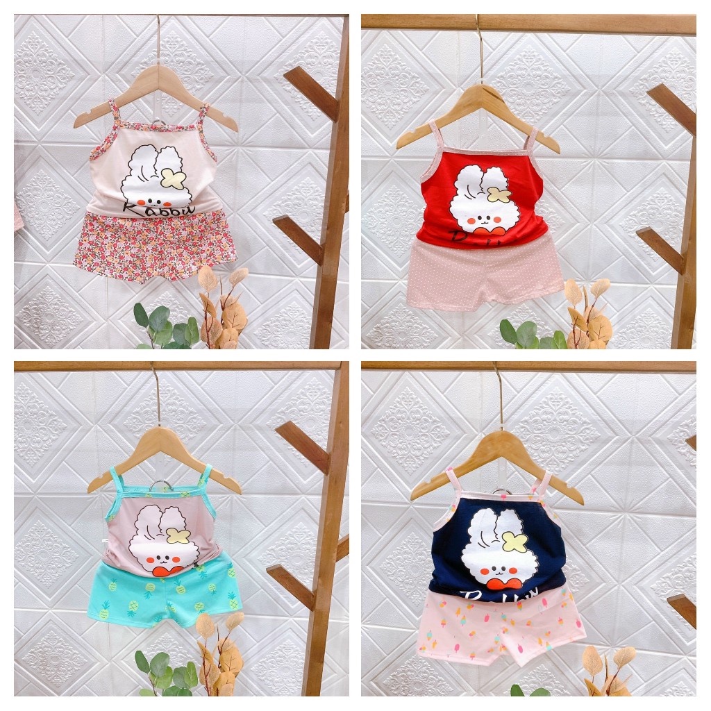 SALE GIÁ RẺ BỘ HAI DÂY HÌNH CỪU ĐÁNG YÊU CHẤT THUN COTTON MỀM MỊN MẶC MÁT MÙA HÈ SIZE 6-18KG