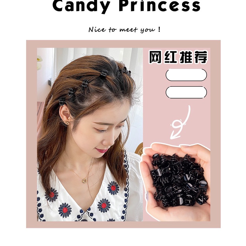 Set 5 Kẹp càng cua nhựa kẹp mái mini sắc màu dễ thương Tatitava
