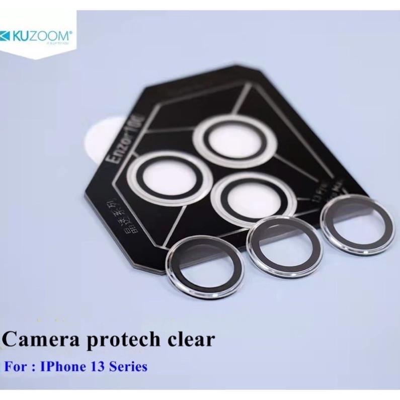 [ Dán từng mắt Trong suốt - Chính hãng Kuzoom ] Tấm bảo vệ camera cho iPhone 11 | 12 | 13 Pro Max