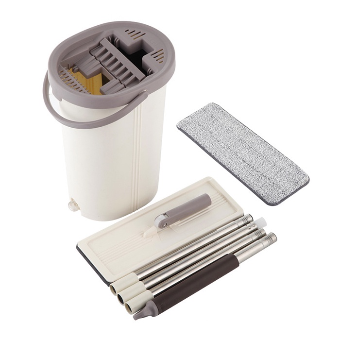 Bộ Lau Nhà Thông Minh 360 độ - Cây Lau Nhà Cao Cấp Làm Từ Inox Chắc Chắn Tự Vắt Tiện Lợi