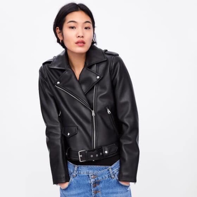 Áo khoác da zara sz S giá sale