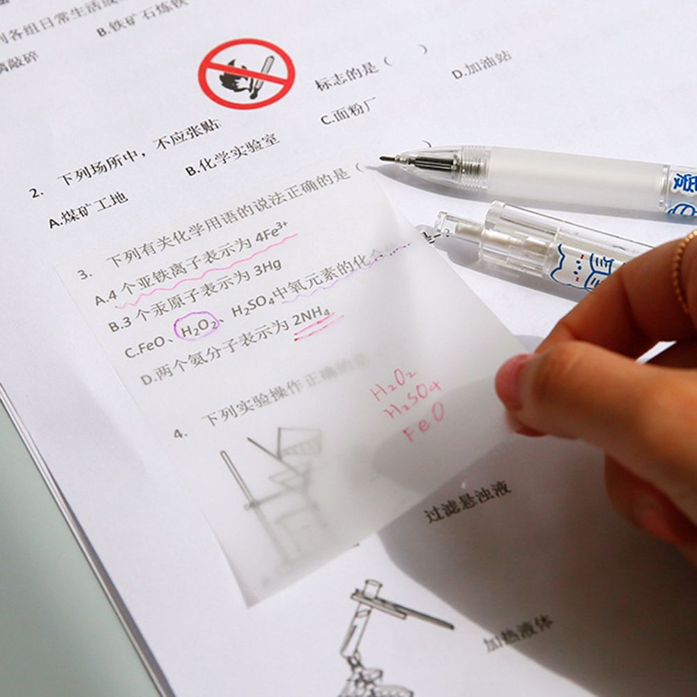 Giấy ghi chú trong suốt chống thấm nước thiết kế đơn giản tiện dụng cho học sinh / nhân viên văn phòng