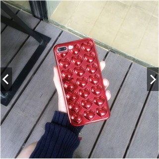Ốp iphone - Ốp lưng Buble ( Tim nổi bóng ) - cho iphone 6 6s 6Plus 6sPlus 7Plus 8Plus X