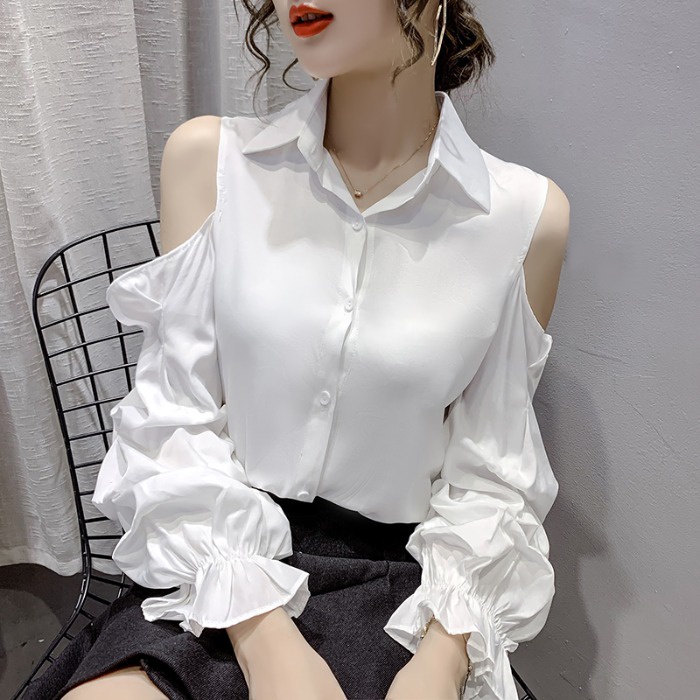 Áo Kiểu Tay Phồng Hở Vai Thời Trang Mùa Thu Hàn Quốc 2020 | BigBuy360 - bigbuy360.vn