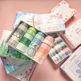 BĂNG KEO TRANG TRÍ WASHI TAPE YUXIAN W-JD-1956 SET 20 CUỘN