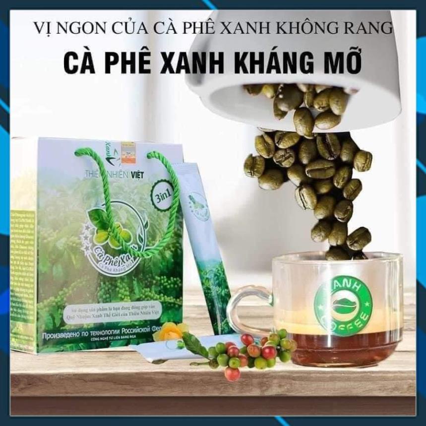 Cà Phê Xanh kháng mỡ hộp 10 gói chính hãng hãng chính hãng