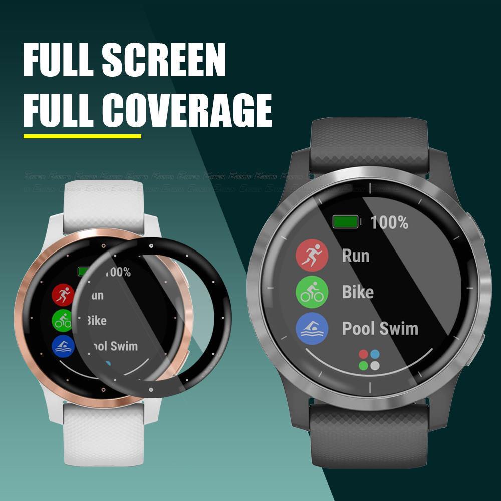 Kính Cường Lực Viền Cong Bảo Vệ Màn Hình Đồng Hồ Garmin Venu Sq Vivoactive 4S 3 Music Blue 4 99D