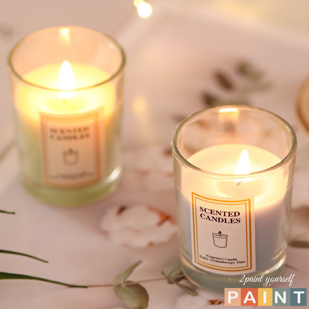 Nến thơm thiên nhiên trang trí phòng ấm áp, nến cốc SCANTED CANDEL 4x6cm decor không khói