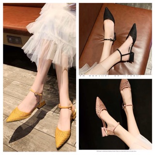Oder sandal gót vuông đế thấp (kèm ảnh thật)