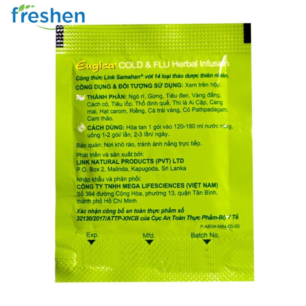 Trà Eugica Cold &amp; Flu Herbal Infusion